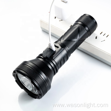 Wason 2023 High Beam Bright SST40 1200 Lumens Tactical Rechargeable Torch Flashlight For Emergency And Outdoor Use